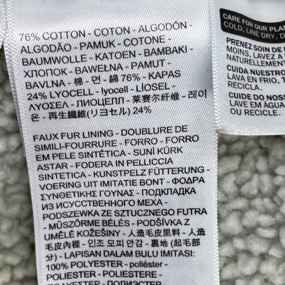 LEVI'S Premium Big E Denim Sherpa Lined Snap Button Front Trucker Jacket Women S - Picture 10 of 14